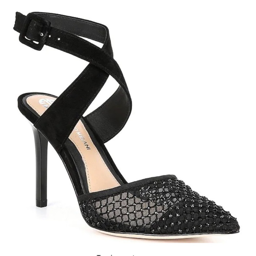 Antonio Melani Emme Suede Mesh Rhinestone Pumps